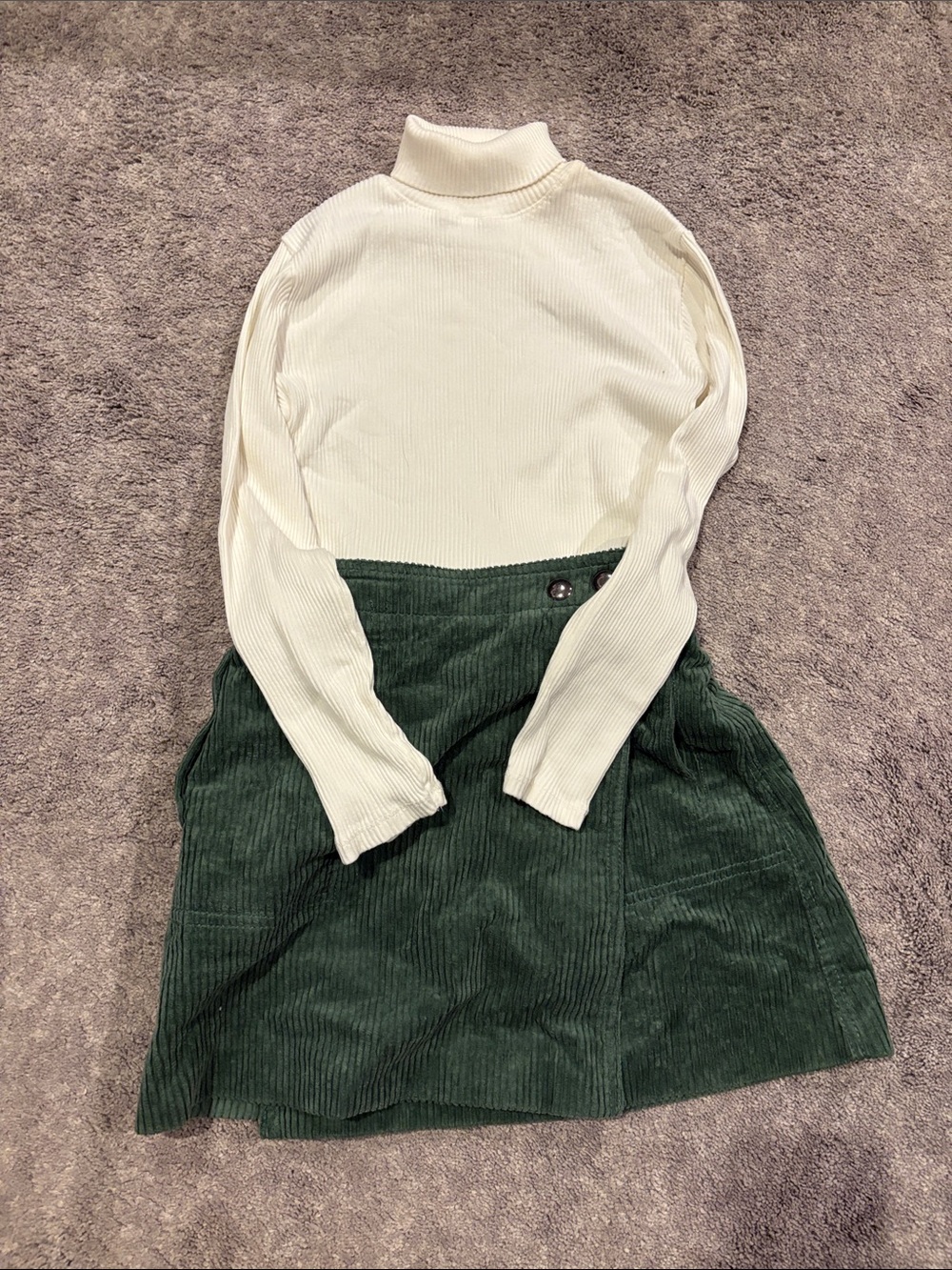 Zara kids NWT green corduroy skirt size 13/14